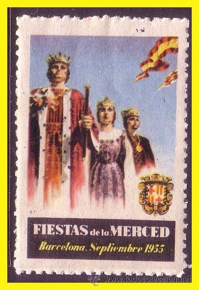 Sellos: VI&Ntilde;ETA  1955 Fiesta de la Merced * * - Foto 1