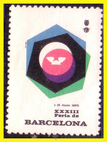 Sellos: VI&Ntilde;ETA   1965  33&ordf; Feria de Barcelona * * - Foto 1