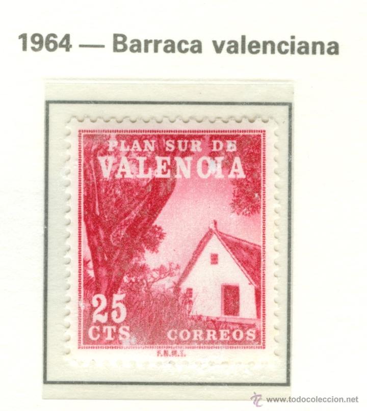 Sellos: VALENCIA. BARRACA VALENCIANA. 1964. EDIFIL 3 - Foto 1