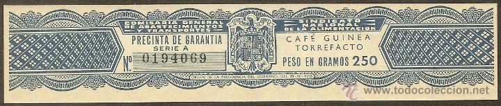 Sellos: Fiscales - Precinta Grande de Caf&eacute; 1958 - Foto 1