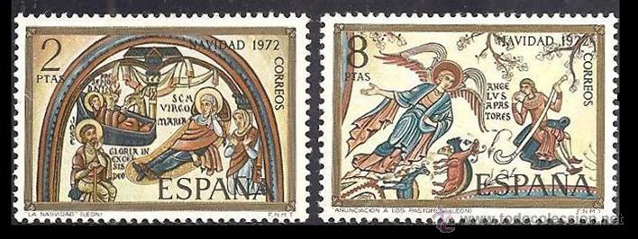 Sellos: ESPA&Ntilde;A 1972 NAVIDAD - EDIFIL N&ordm; 2115/2116** - Foto 1