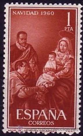 Sellos: Espa&ntilde;a. 1960. Navidad. Edifil 1325 - Foto 1