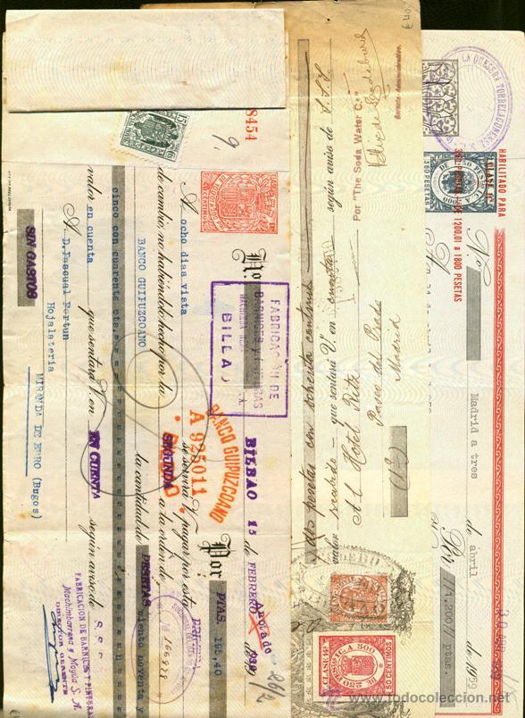 Sellos: CONJUNTO DE 32 LETRAS DE CAMBIO - Foto 1
