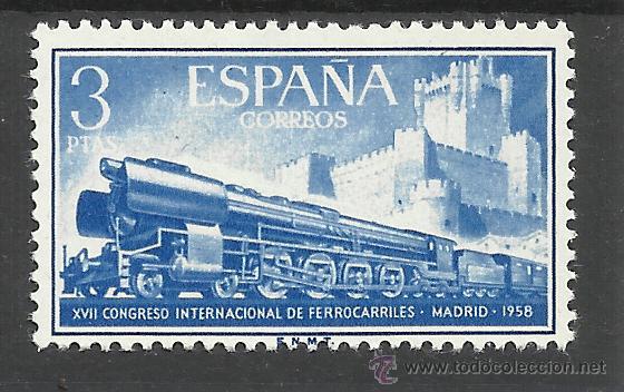 Sellos: congreso ferrocarriles 1958 edifil 1236 nuevo** - Foto 1