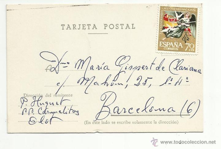 Sellos: tarjeta postal circulada   de olot a barcelona - Foto 1