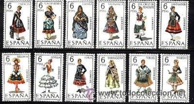 Sellos: A&Ntilde;O 1970 (1949-1960) TRAJES TIPICOS (USADO) - Foto 1