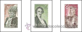 Sellos: A&Ntilde;O 1972 (2071-2073) PERSONAJES (NUEVO) - Foto 1