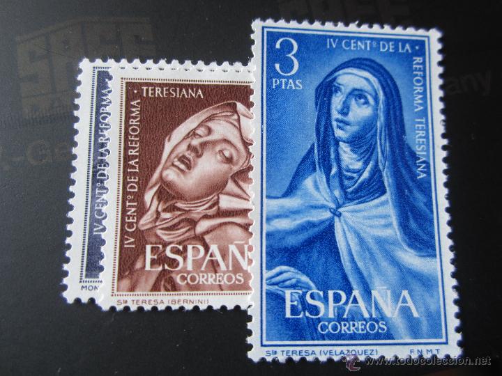 Sellos: 1962. IV cent. de la reforma Teresiana. edifil 1428/1430