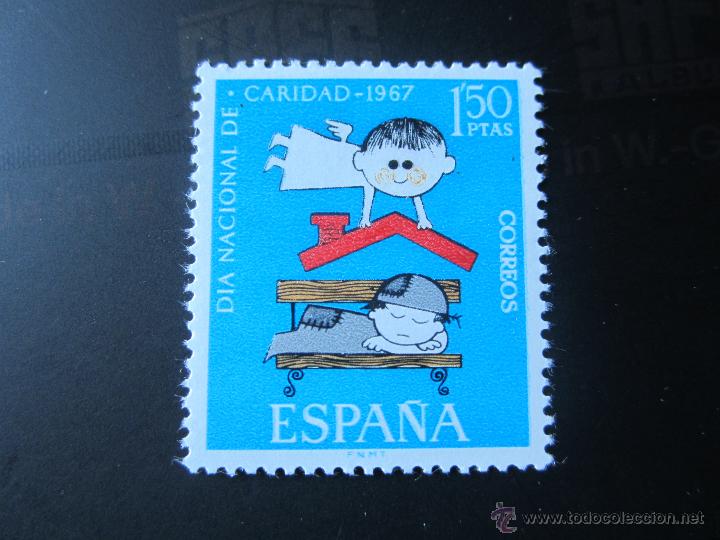 Sellos: 1967. pro caritas espa&ntilde;ola. edifil 1801