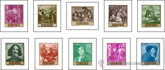 Sellos: A&Ntilde;O 1959 (1238-1247) VELAZQUEZ (NUEVO) - Foto 1