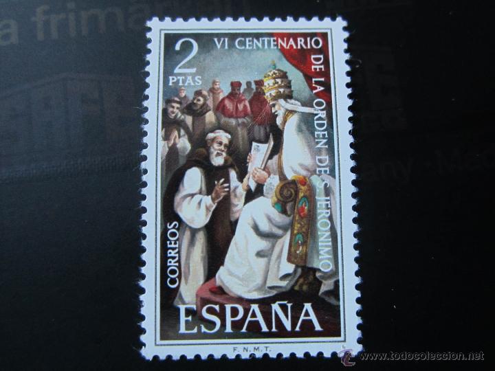 Timbres: 1973. VI cent.&ordm; de la orden de san Jer&oacute;nimo. edifil 2158