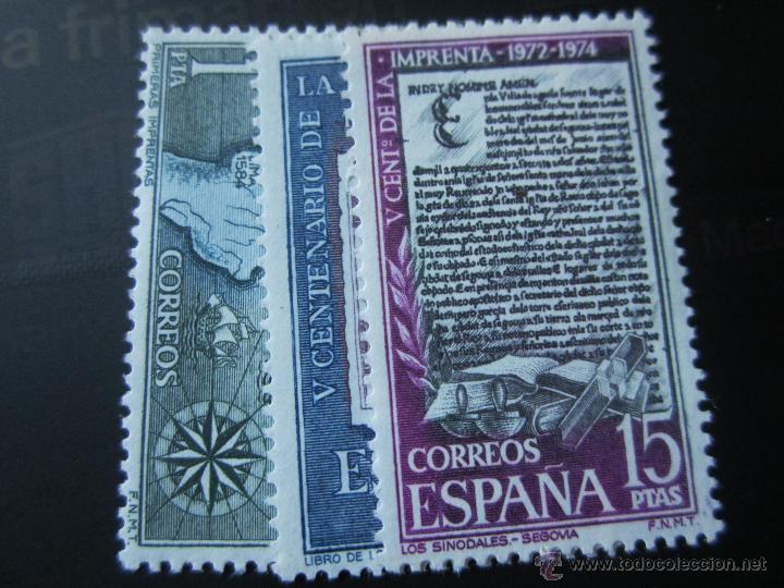 Stamps: 1973. V centenario de la Imprenta. Edifil 2164/66