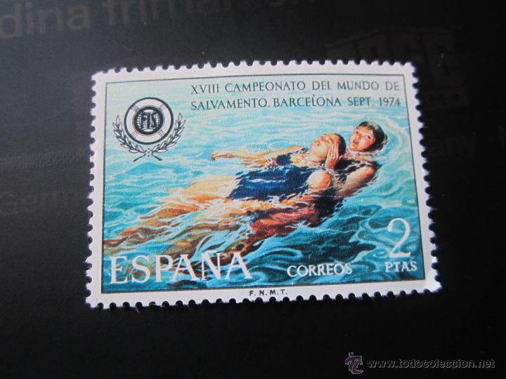 Timbres: 1974. XVIII Campeonatos del mundo de salvamento acu&aacute;tico. Edifil 2202