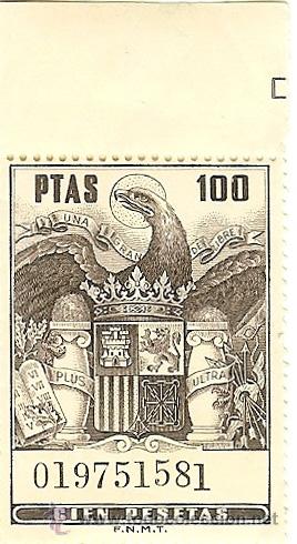 Sellos: TIMBRE MOVIL 100 PESETAS - Foto 1