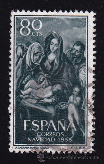 Sellos: 1955. Navidad usado Edifil n&ordm; 1184 - Foto 1