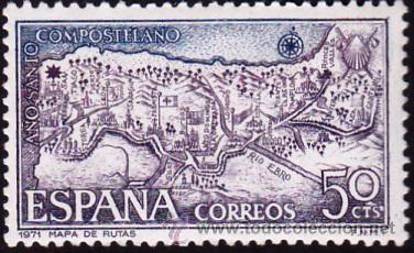 Sellos: EDIFIL 2047 A&Ntilde;O SANTO COMPOSTELANO-1971 - Foto 1