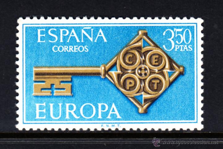 Sellos: ESPA&Ntilde;A 1868** - A&Ntilde;O 1968 - EUROPA - Foto 1