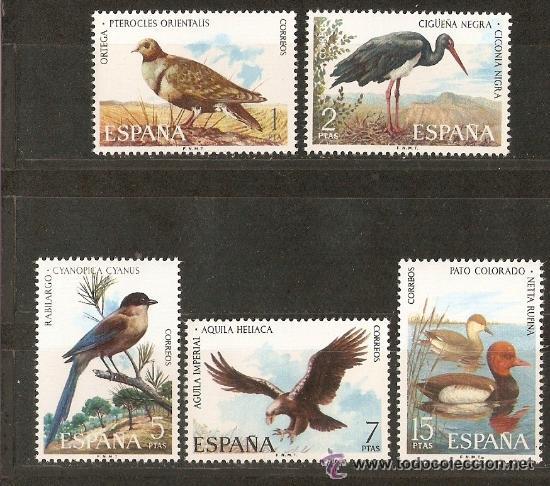 Sellos: ESPA&Ntilde;A FAUNA EDIFIL NUM. 2134/2138 ** SERIE COMPLETA SIN FIJASELLOS