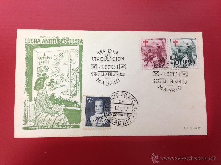 Sellos: carta spd 1951 madrid - Foto 1
