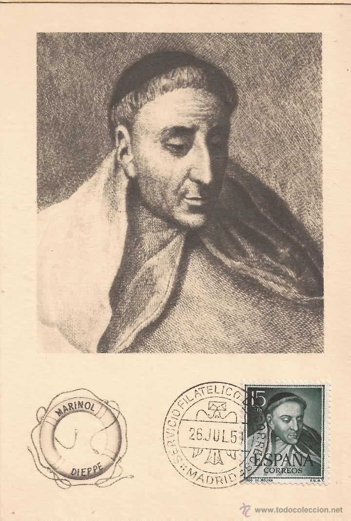 Sellos: 1950 Carte Maximum 15 cts Tirso de Molina - Foto 1