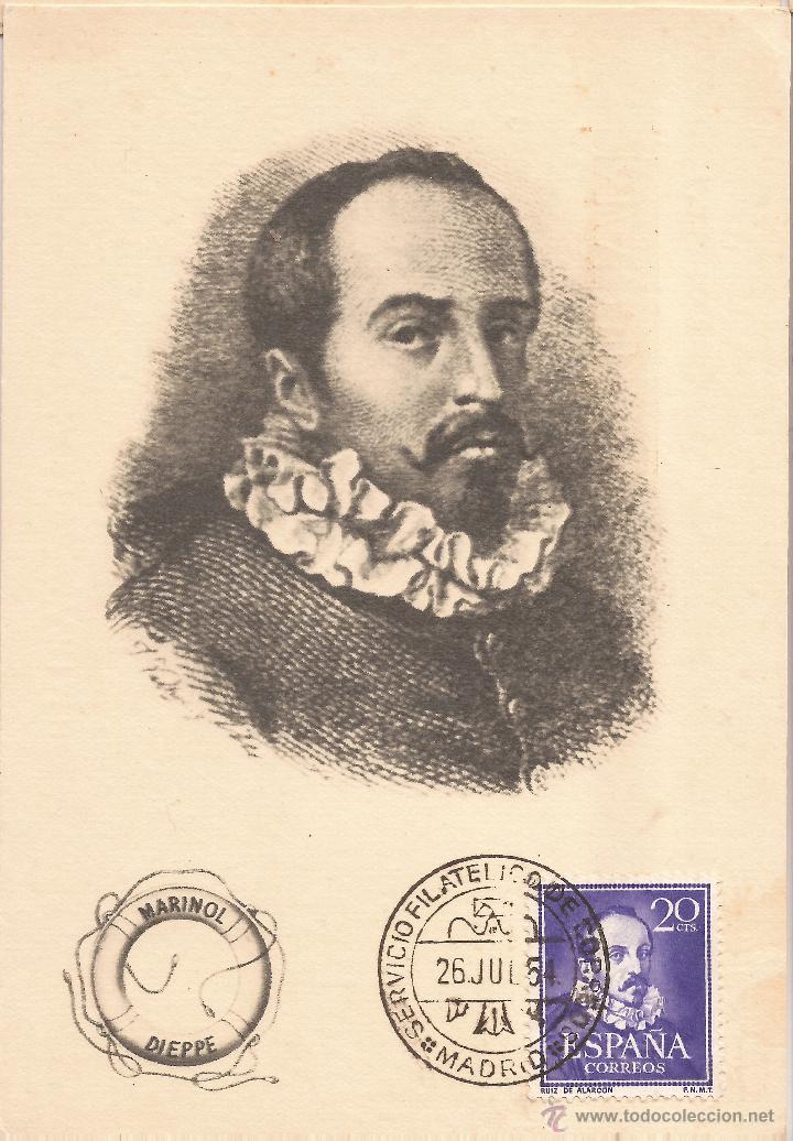 Sellos: 1950 Carte Maximum 20 cts Ruiz de Alarcon - Foto 1