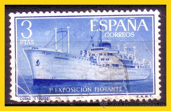 Selos: 1956 Exposici&oacute;n flotante buque Ciudad de Toledo, EDIFIL n&ordm; 1191 (o)