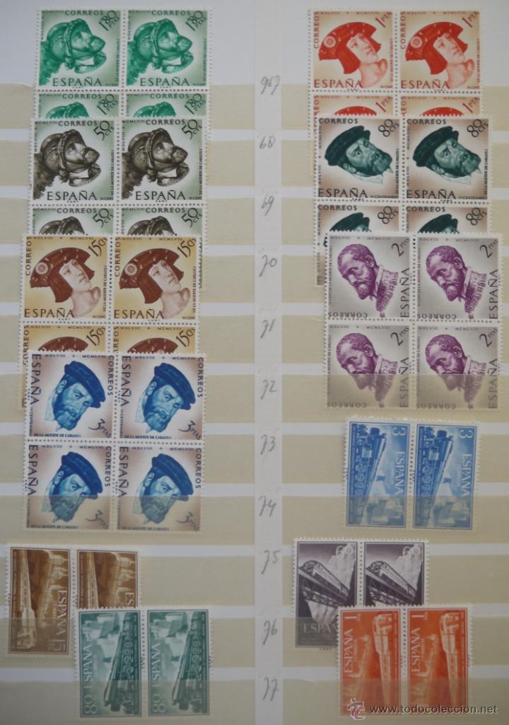 Sellos: 1958. BLOQUES 4 Y PAREJAS. NUEVOS. - Foto 1
