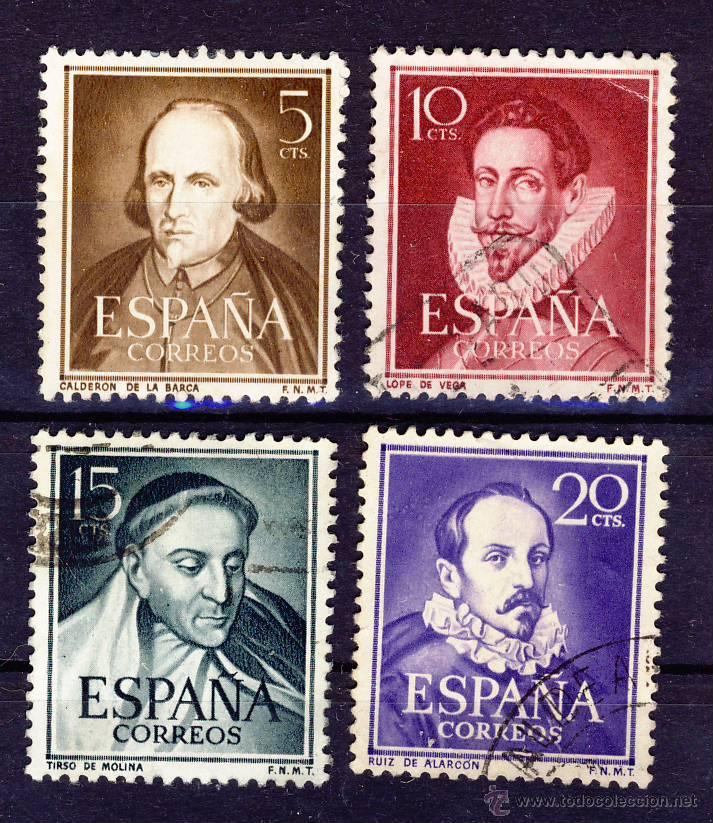 Selos: 1950-53-  LETERATOS.- SERIE COMPLETA.- USADOS.-