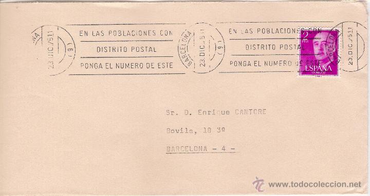 Sellos: carta de barcelona (local). fecha 23-dic-75 - Foto 1