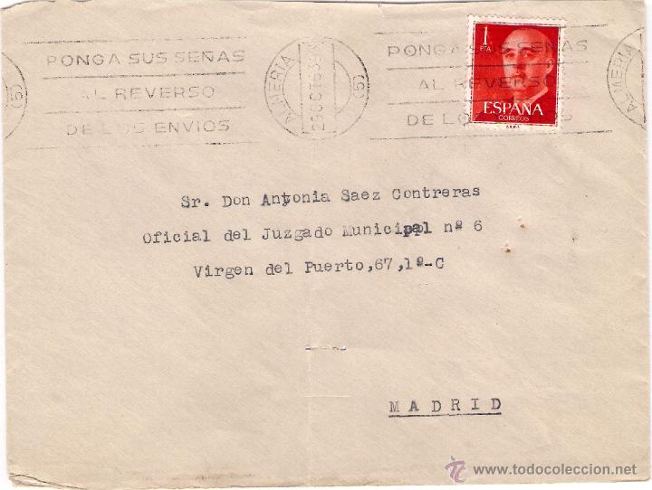 Sellos: cartas (2) de almer&iacute;a a madrid , el a&ntilde;o 1963 - Foto 1