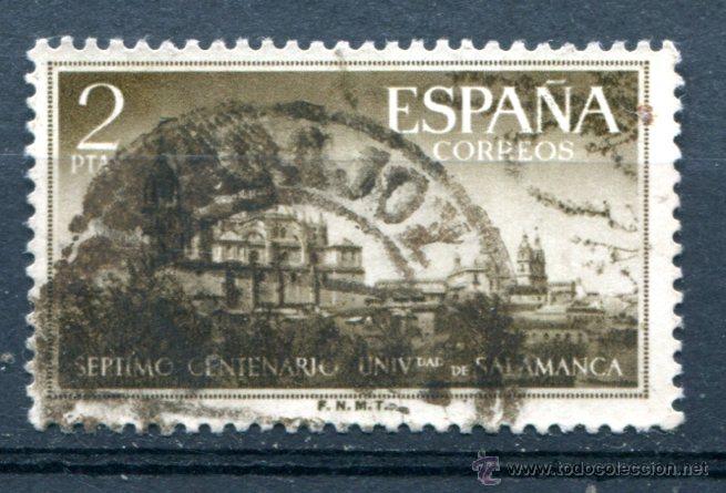 Timbres: Edifil 1128. 2 pts Universidad de Salamanca. Matasellado