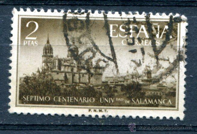 Timbres: Edifil 1128. 2 pts Universidad de Salamanca. Matasellado