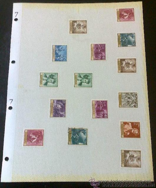 Sellos: CIRCA 1960. HOJA CON 15 SELLOS DE LA &Eacute;POCA. - Foto 1