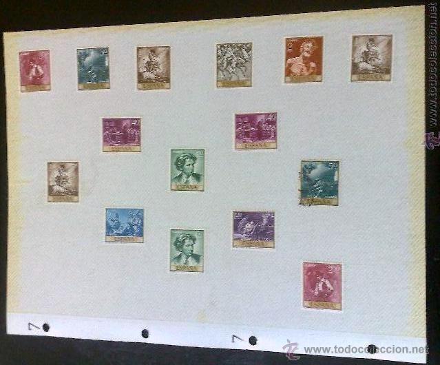 Sellos: CIRCA 1960. HOJA CON 15 SELLOS DE LA &Eacute;POCA. - Foto 7