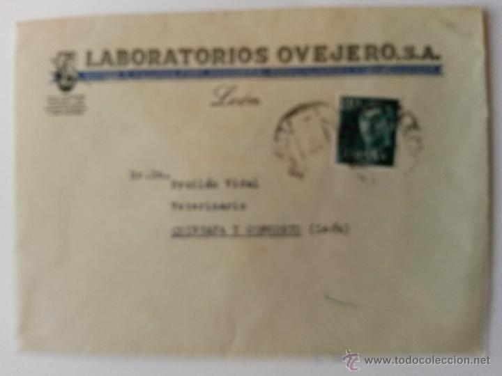 Sellos: Carta de laboratorios ovejero ,leon - Foto 1
