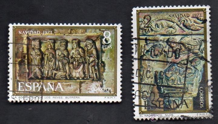 Selos: a&ntilde;o 1973 - edifil 2162 y 2163 - serie - navidad