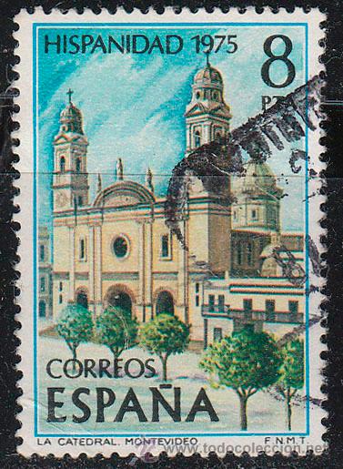 Sellos: EDIFIL 2296, CATEDRAL DE MONTEVIDEO (URUGUAY), USADO - Foto 1