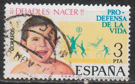 Sellos: EDIFIL 2282, CAMPA&Ntilde;A PRO DEFENSA DE LA VIDA, USADO - Foto 1