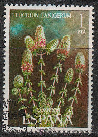 Sellos: EDIFIL 2220, TEUCRIUM, FLORA 1974, USADO - Foto 1
