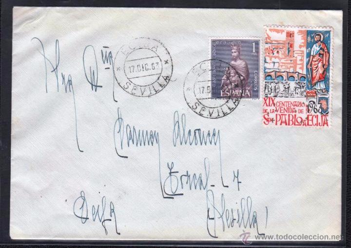 Sellos: 1963.- ECIJA A SEVILLA - Foto 1