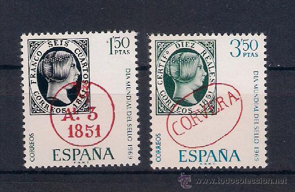 Sellos: d&iacute;a del sello. espa&ntilde;a. a&ntilde;o 1969 - Foto 1