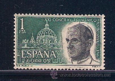 Sellos: papa Pablo VI. Espa&ntilde;a. a&ntilde;o 1963 - Foto 1