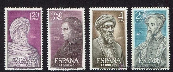 Sellos: PERSONAJES ESPA&Ntilde;OLES. 1967. EDIFIL 1791-1794. &Oacute;XIDO.