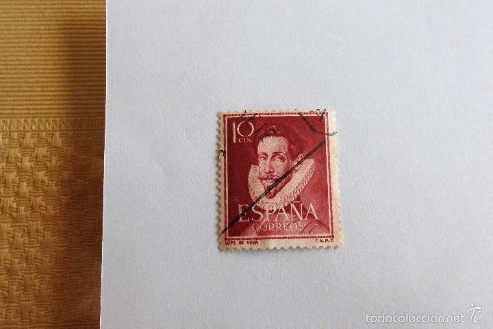 Sellos: Sello Espa&ntilde;a 10 cts. Lope de Vega - Foto 1