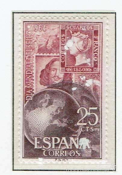Sellos: D&Iacute;A MUNDIAL DEL SELLO. 1964. EDIFIL 1595.