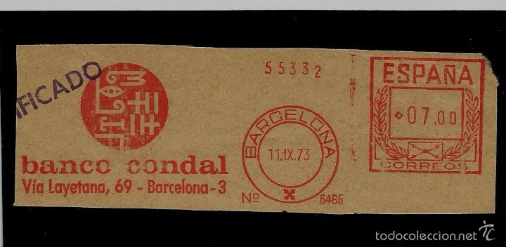 Sellos: MATASELLOS * BANCO CONDAL - 1973 - BARCELONA - Foto 1