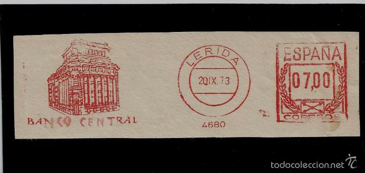 Sellos: MATASELLOS - BANCO CENTRAL - 1973 - LERIDA - Foto 1