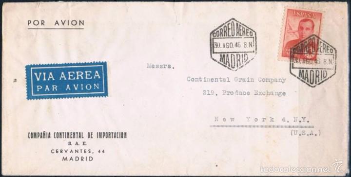 Sellos: 1946.-  MADRID A NUEVA YORK - Foto 1