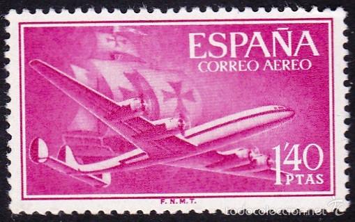 Sellos: EDIFIL 1174 CUATRIMOTOR Y NAO SANTA MARIA/1955-56