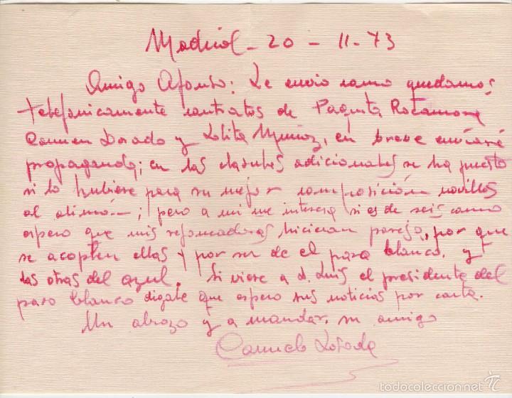 Sellos: sobre y carta de madrid a lorca, dd. 20-11-1973 - Foto 1